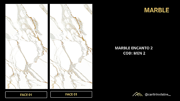 PLACA EFEITO MÁRMORE CALACATA GOLD ENCANTO 2 ACETINADO