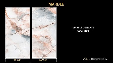 PLACA EFEITO MÁRMORE DELICATE ACETINADO