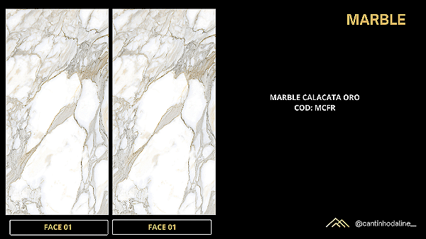 PLACA EFEITO MÁRMORE FLEXÍVEL CALACATA ORO ACETINADO