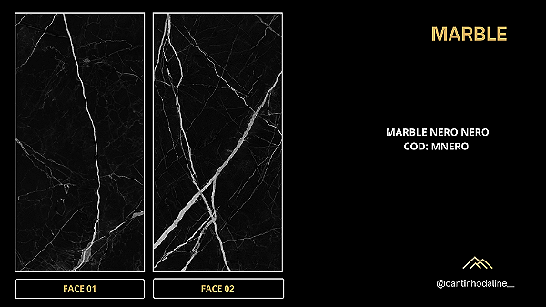 PLACA EFEITO MÁRMORE NERO NERO ACETINADO
