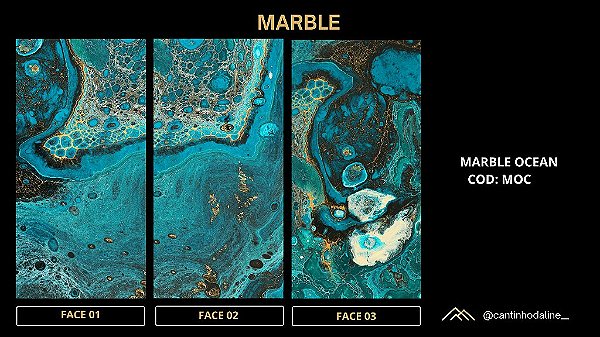 PLACA EFEITO MÁRMORE OCEAN ACETINADO