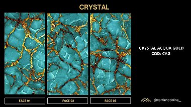 PLACA EFEITO ÔNIX ACQUA GOLD ACETINADO