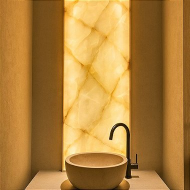 PLACA EFEITO ÔNIX GOLD ACETINADO