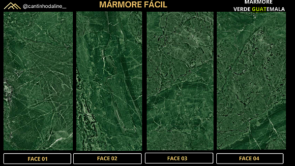 PLACA EFEITO MÁRMORE VERDE GUATEMALA ACETINADO