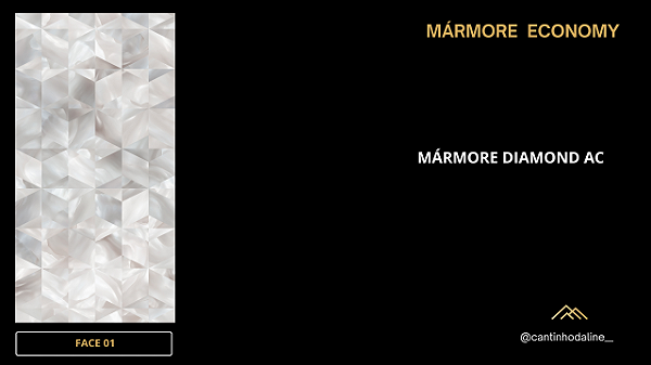 PLACA EFEITO MÁRMORE DIAMOND ECONOMY ACETINADO