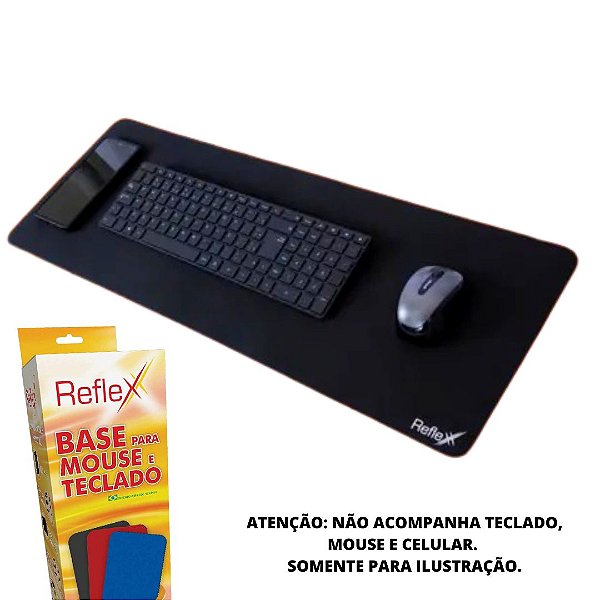 Mouse Pad Preto Speed para Teclado/Mouse 75 x 27cm - Reflex