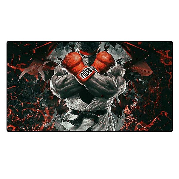 Mouse Pad Gamer Borda Costurada Guerreiro Grande 70x35 Speed