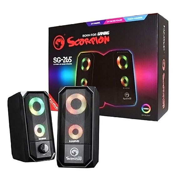 Caixa de Som Marvo Scorpion SG-265, RGB, 2x3W