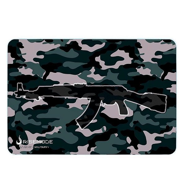 Mousepad Gamer Rise Speed, Grande (42x29cm) AK47 Military