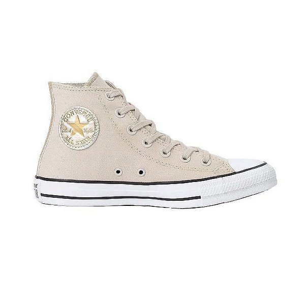 Tênis Converse All Star Chuck Taylor Feminino Cano Alto Bege