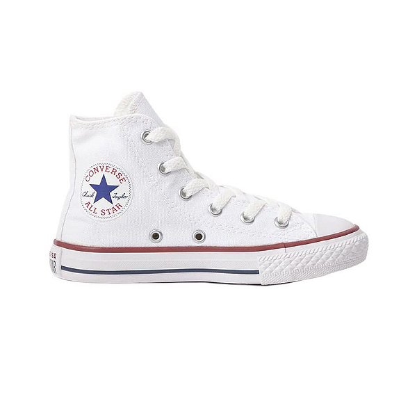 Tênis Converse CK00040001 Chuck Taylor All Star Hi Infantil - Branco