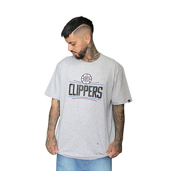 Camiseta New Era NBA Clippers Cinza