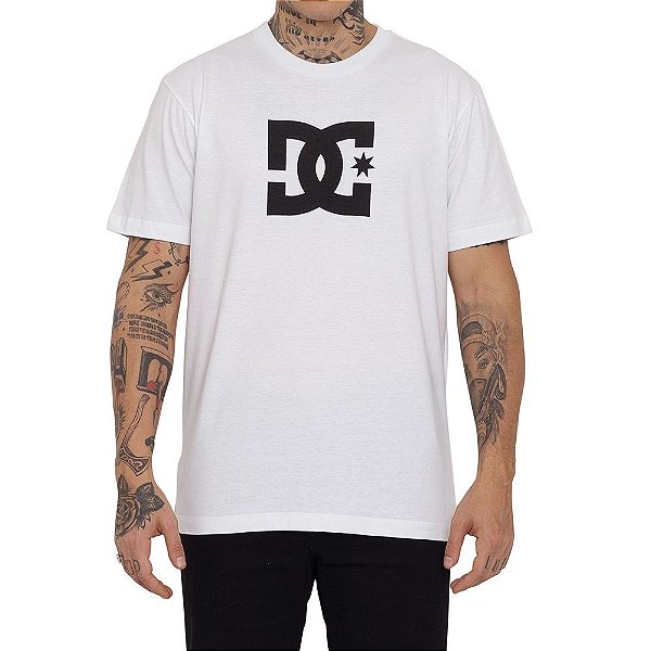 camiseta dc shoes star branca