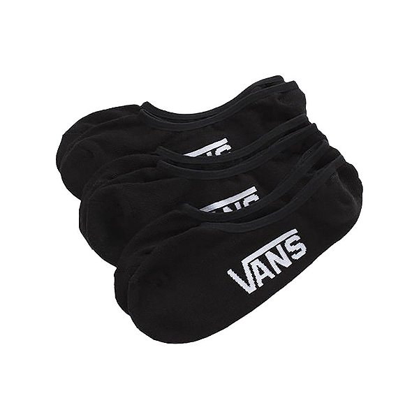 Meia Vans Classic Invisível -  Kit 3 Pares - Preto - 36 ao 40