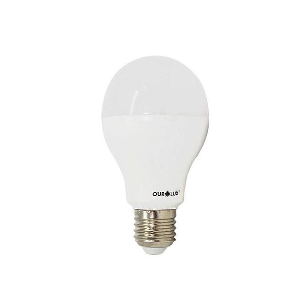 Lâmpada LED Bulbo 15w bivolt 2700k Luz Amarela - Ourolux