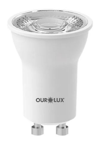 Lâmpada LED dicroica mr11 4w bivolt 2700k Luz Amarela  - Ourolux