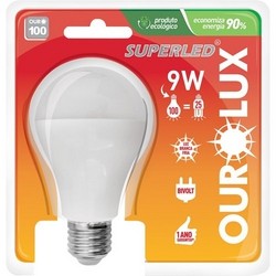 Lâmpada LED 9W Bulbo E27 6400K Luz Branca  - Ourolux