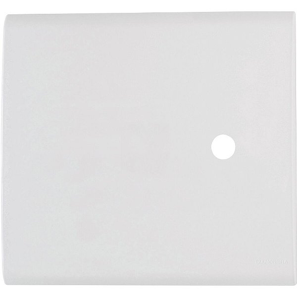 Placa com 1 furo 4x4 9,5 mm  liz branca