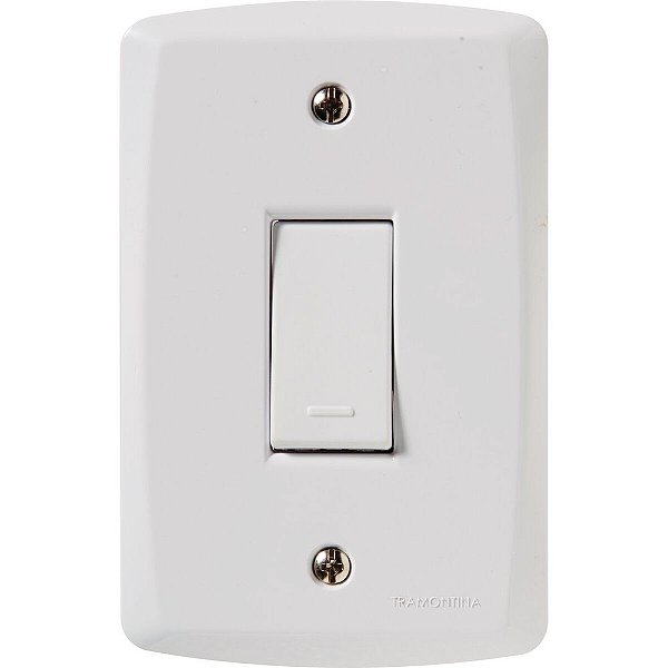 Conjunto 4x2 com 1 interruptor simples 10 a 250 v  lux2 branco