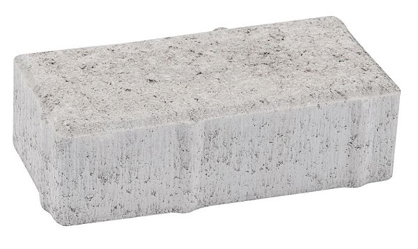 Piso Intertravado Retangular Cinza Natural 10x20cmx6cm - Presto