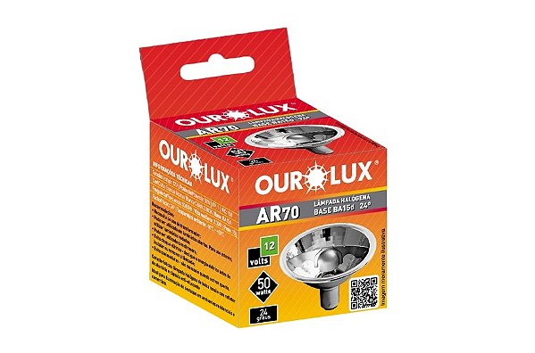 Lâmpada AR70 12V 50W 24 Gramas 2800K - 01331 - Ourolux