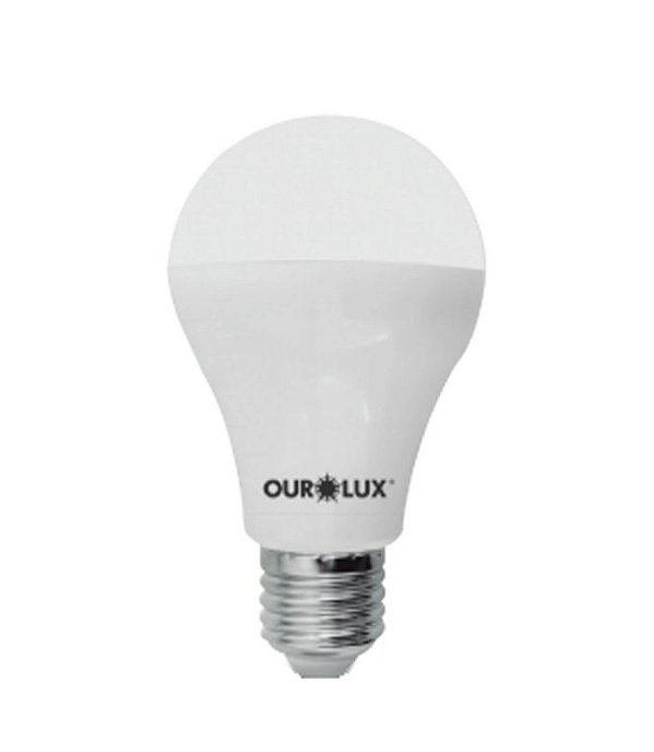 Lâmpada LED 6W Bulbo E27 3000K Luz Amarela  Bivolt - Ourolux