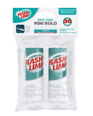 Refil Para Rolo Mini Adesivo 2 Peças 30 Folhas Cada - Flashlimp