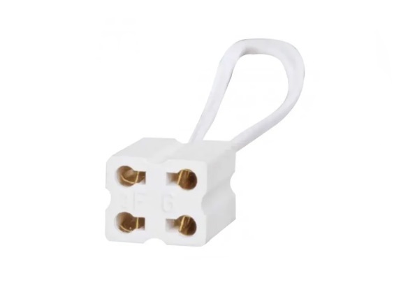 Soquete para Lâmpada Fluorescente Circular (Com Rabicho) - 4 Polos