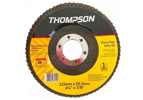Disco Flap Thompson Grão 50 (115×22,2mm) - 4½″