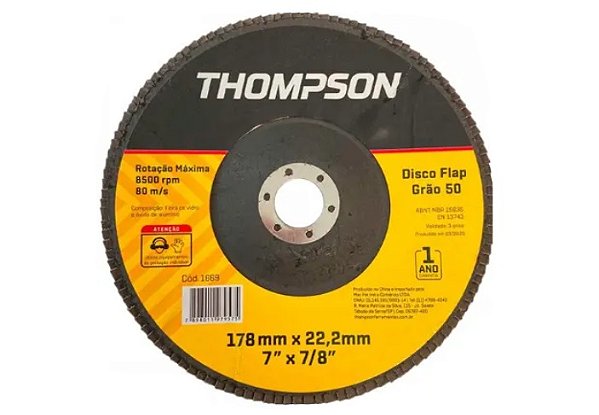 Disco Flap Thompson (Grão 50) - 7″