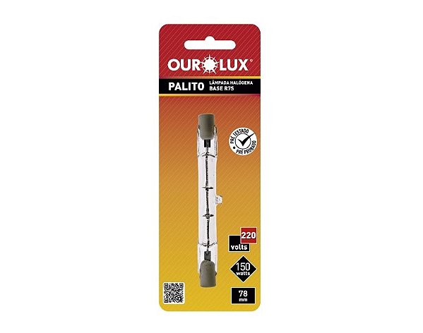 Lâmpada Ourolux Halógena Palito (220V) - 150W