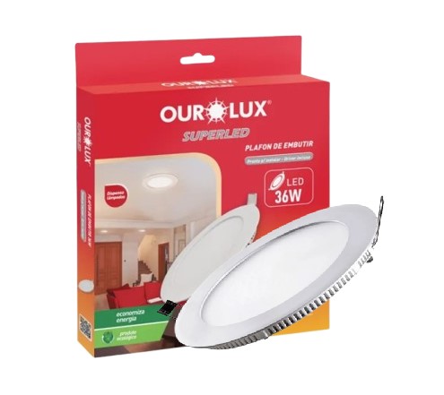 Painel LED Redondo (Embutir) 36W - 2700K