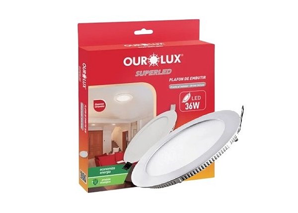 Painel LED Redondo (Embutir) 36W - 2700K