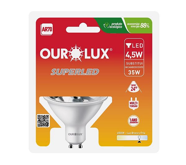 Lâmpada LED AR70 Bivolt (4,5W) - 4500K
