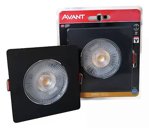 Spot LED Quadrado (Embutir) 5W - 3000K