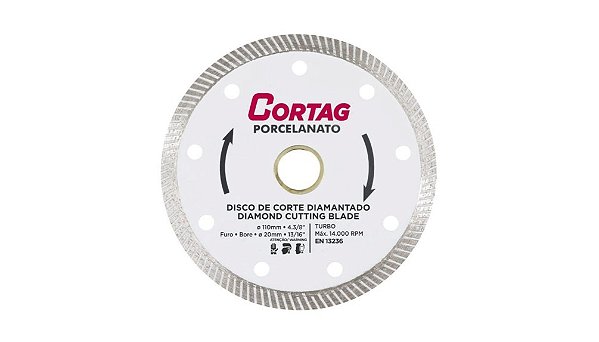 Disco Diamantado Porcelanato 110mm (4 3⁄8″) - Cortag