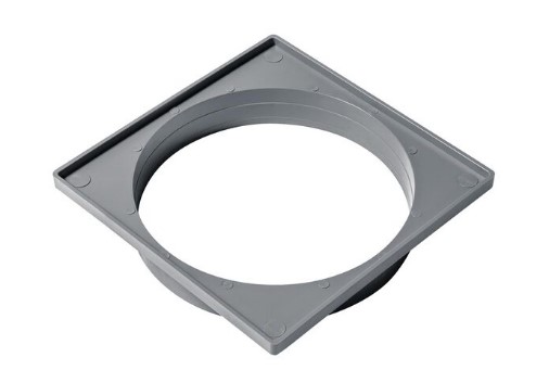 Porta Grelha Quadrado (Cinza) - 150mm