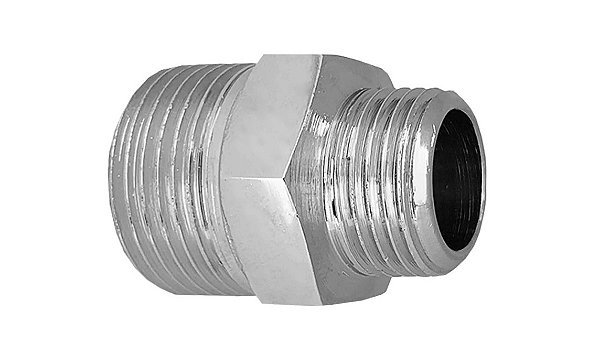 Niple Cromado de Redução 533 (Macho x Macho) - 3/4"x1/2"