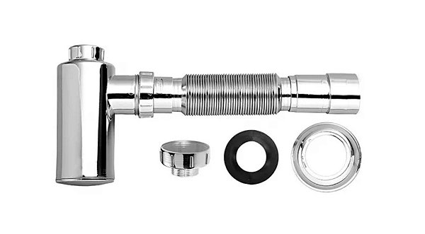 Sifão Copo Cromado (Para Lavatório)