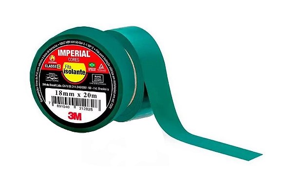 Fita Isolante Imperial (Verde) - 18mm x 10m