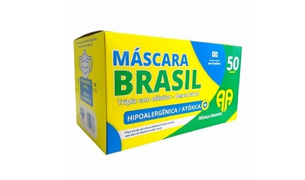 Máscara Descartável (Tripla) - 50 Unidades