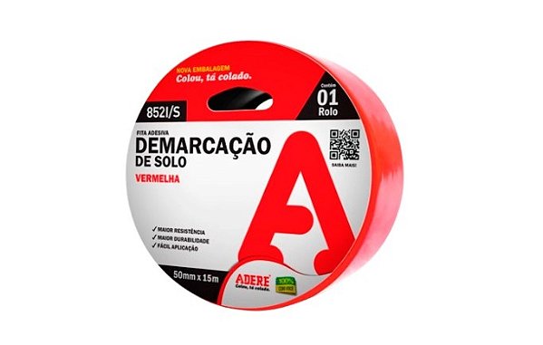 Fita Demarcação de Solo (Vermelha) - 50mm×15m