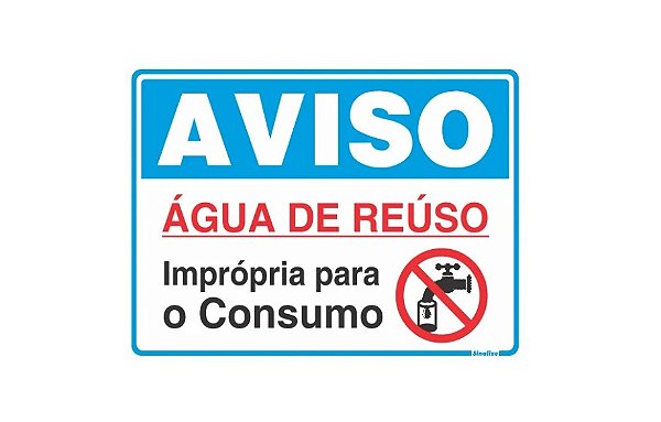 Placa Sinalizadora (Água de Reúso) - 15x20cm