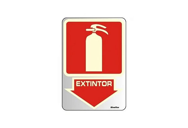 Placa Sinalizadora (Extintor Fotoluminescente) - 16x23cm