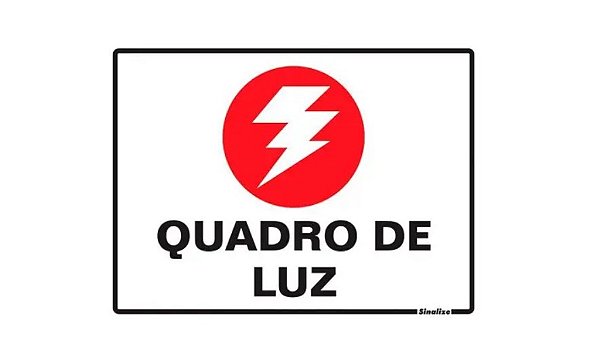 Placa em Vinil Sinalize (Quadro de Luz) - 15x20cm