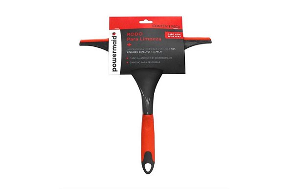 Rodinho para Pia 24cm (Preto/Vermelho) - Powermaid