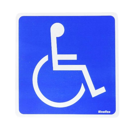 Placa Sinalizadora (Deficiente Físico) - 15x15cm
