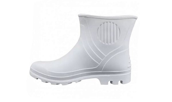 Bota de Borracha Branca Cano Curto (T42) - Grendene