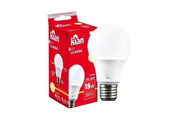 Lâmpada LED Bulbo Bivolt (15W) - 3000K