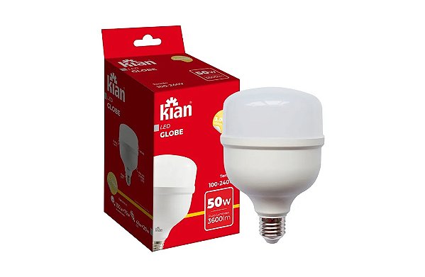 Lâmpada LED Bulbo Bivolt (50W) - 3000K